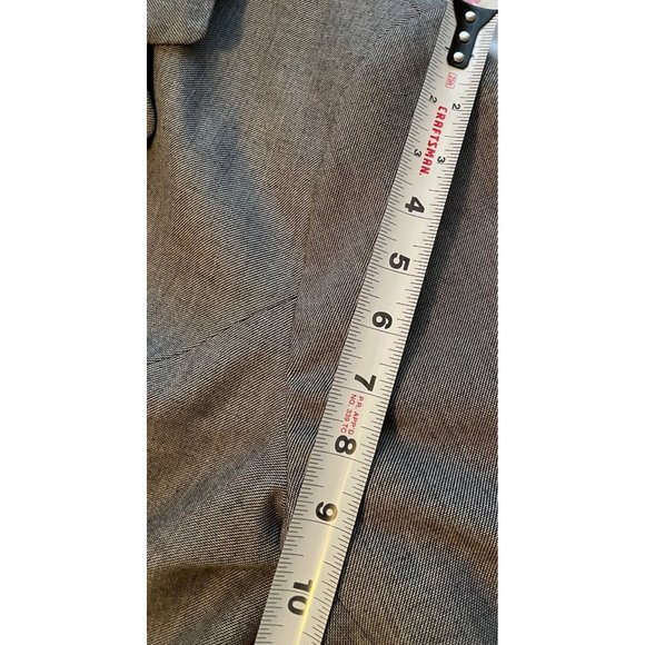 Sag Harbor Light weight Blazer size 14 short  button close gray zig zag knit - Picture 7 of 7